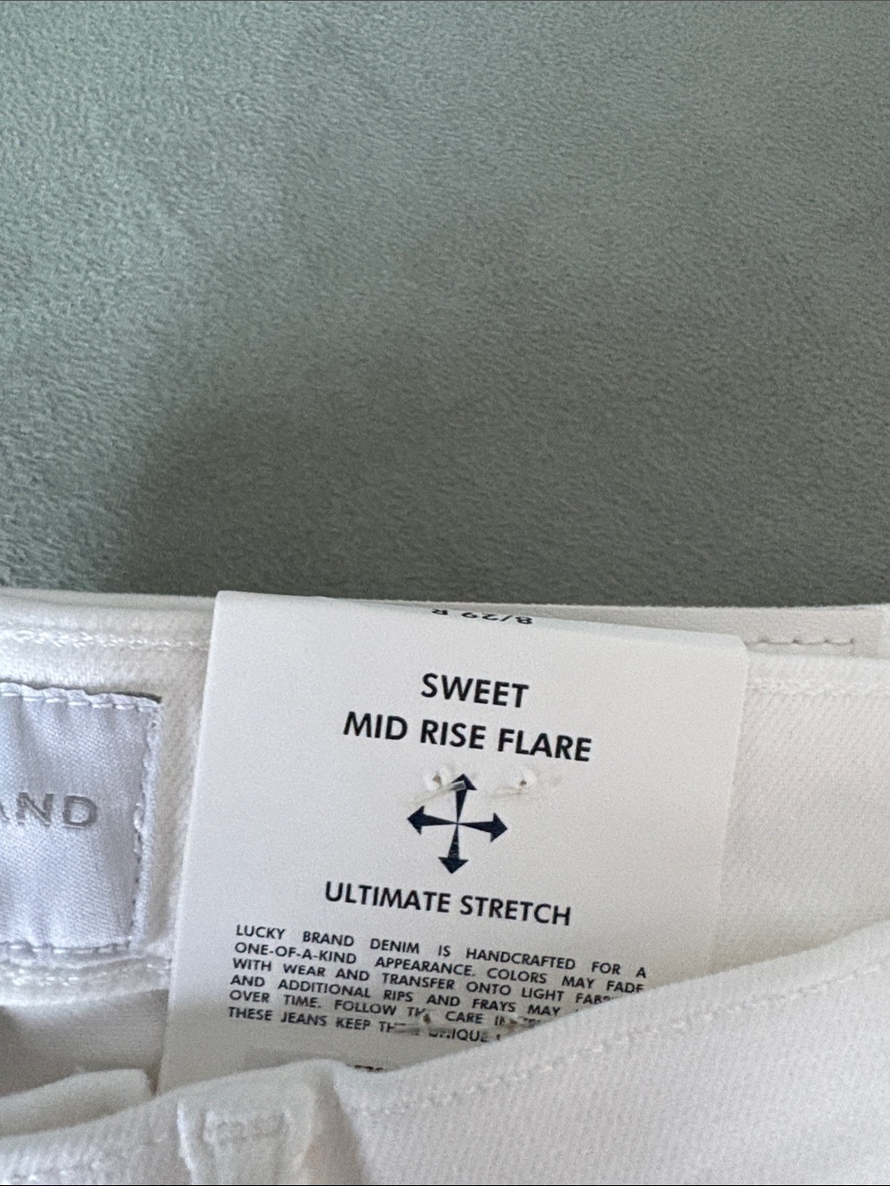 Mid Rise Flare White Women's Jeans - Picture 5 of 6